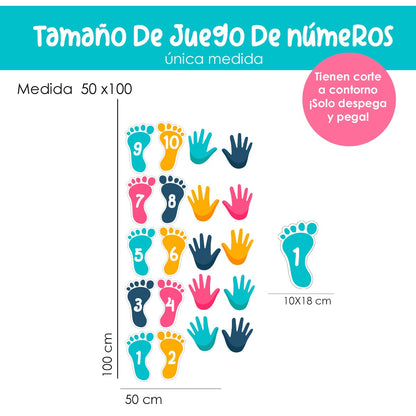 Calcomania  Para pisos Juego de números