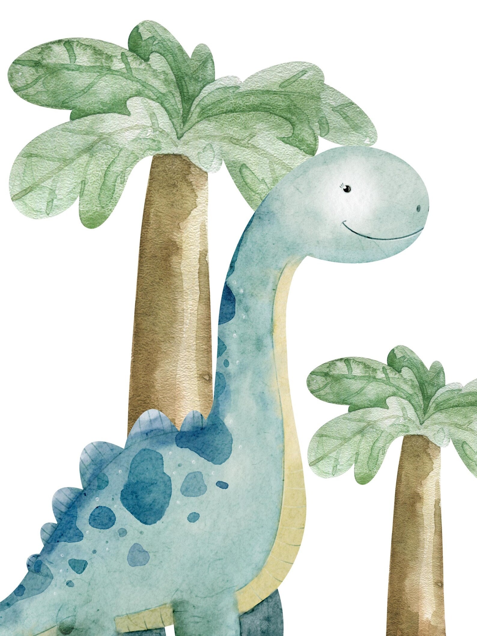 Cuadros Decorativos infantiles Modernos Dinosaurios en acuarela con nombre