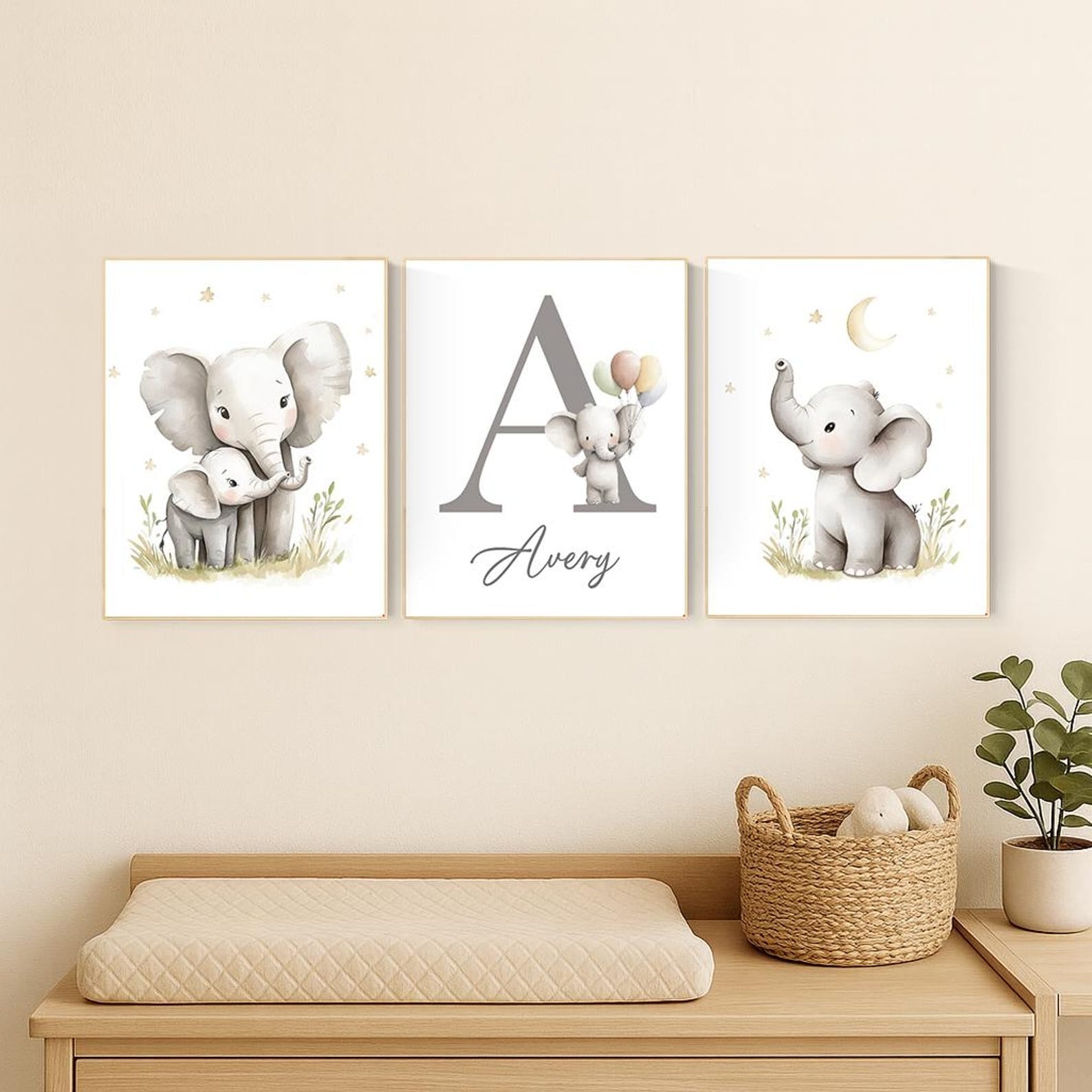 Cuadros Decorativos infantiles Modernos Animales Elefantes