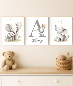 Cuadros Decorativos infantiles Modernos Animales Elefantes