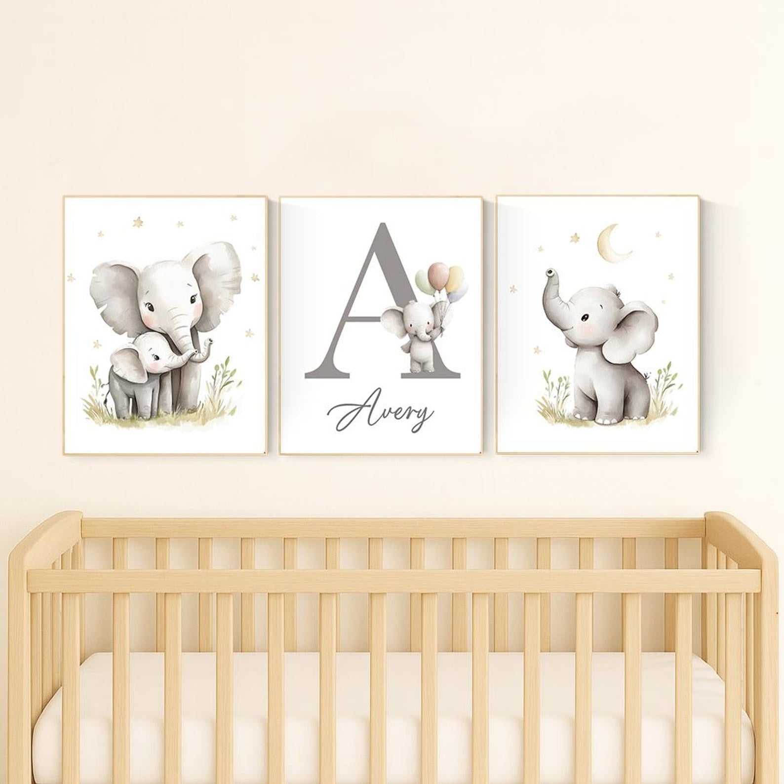 Cuadros Decorativos infantiles Modernos Animales Elefantes