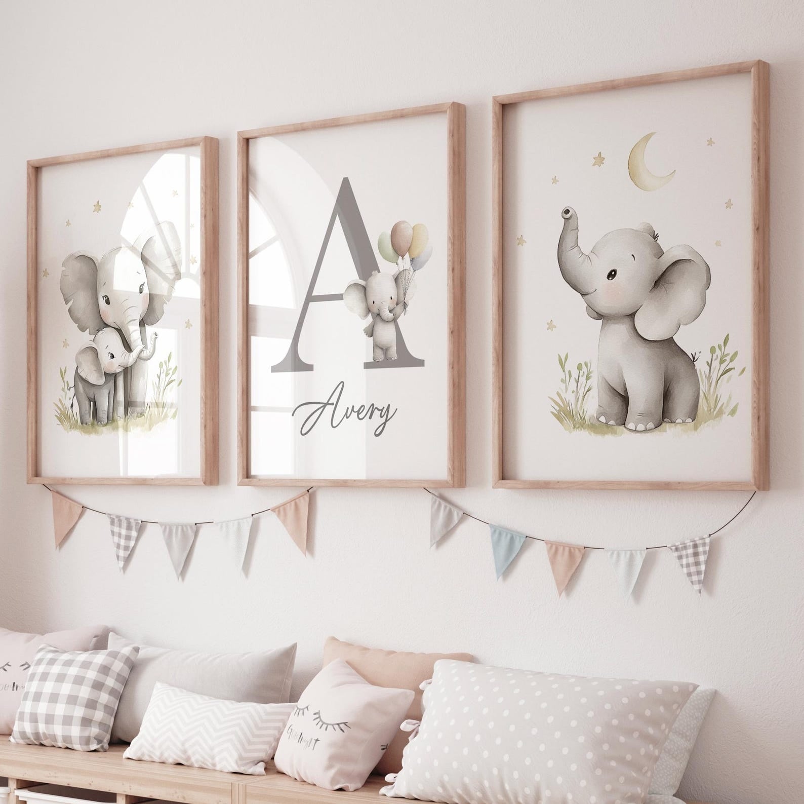 Cuadros Decorativos infantiles Modernos Animales Elefantes