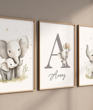 Cuadros Decorativos infantiles Modernos Animales Elefantes