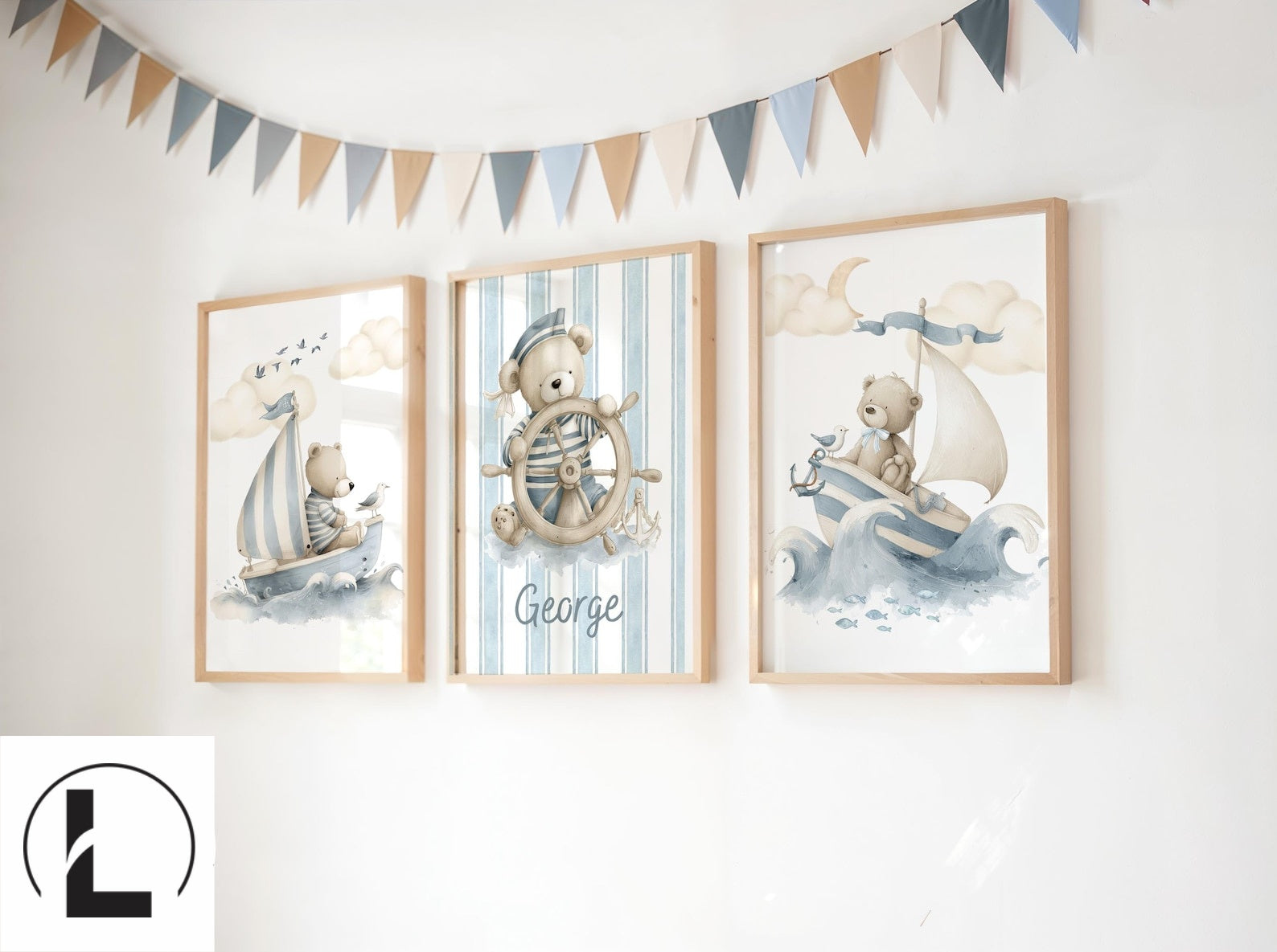 Cuadros Decorativos infantiles Modernos osos teddy Marinero