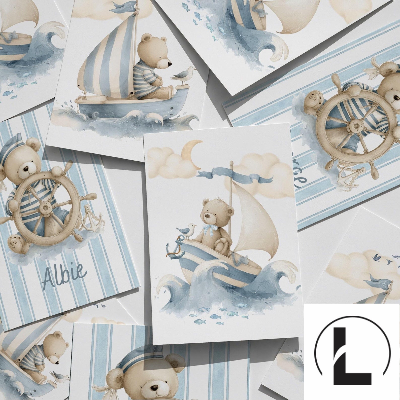 Cuadros Decorativos infantiles Modernos osos teddy Marinero