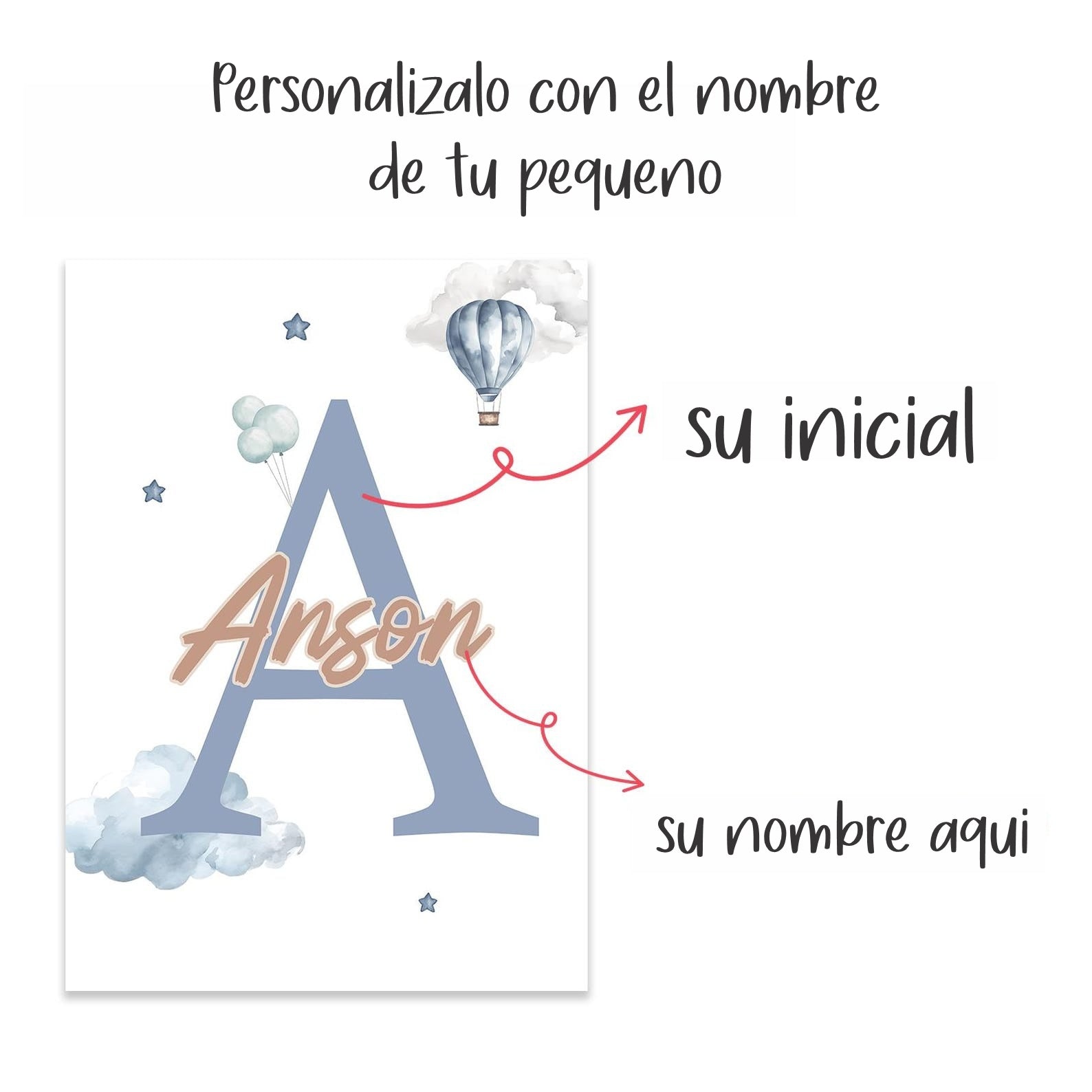 Cuadros Decorativos infantiles Modernos osos teddy azul arte personalizado