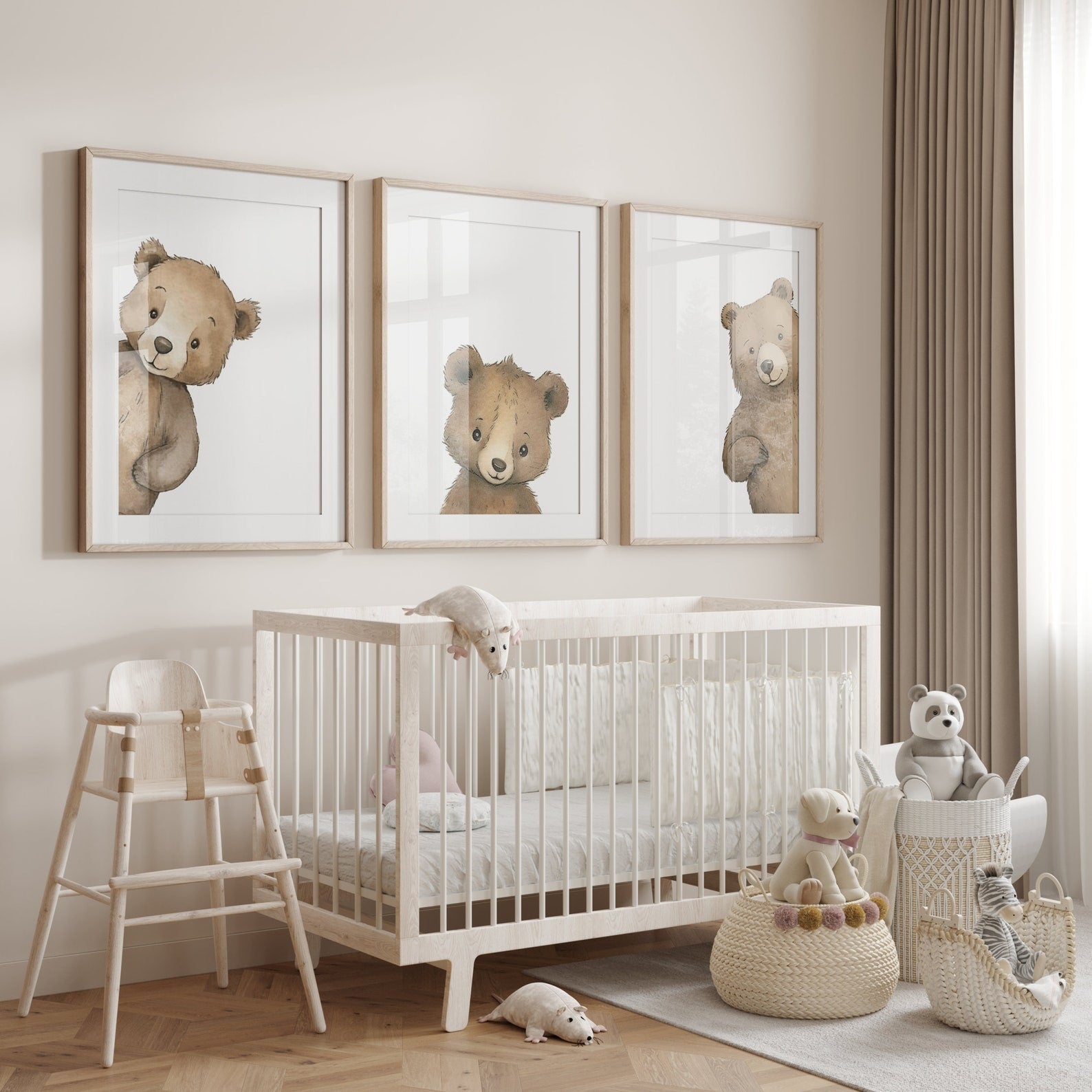 Cuadros Decorativos infantiles Modernos osos curiosos arte