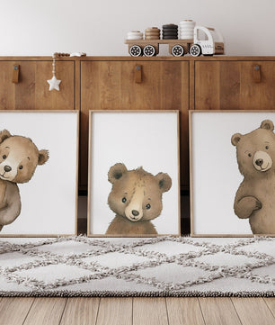 Cuadros Decorativos infantiles Modernos osos curiosos arte