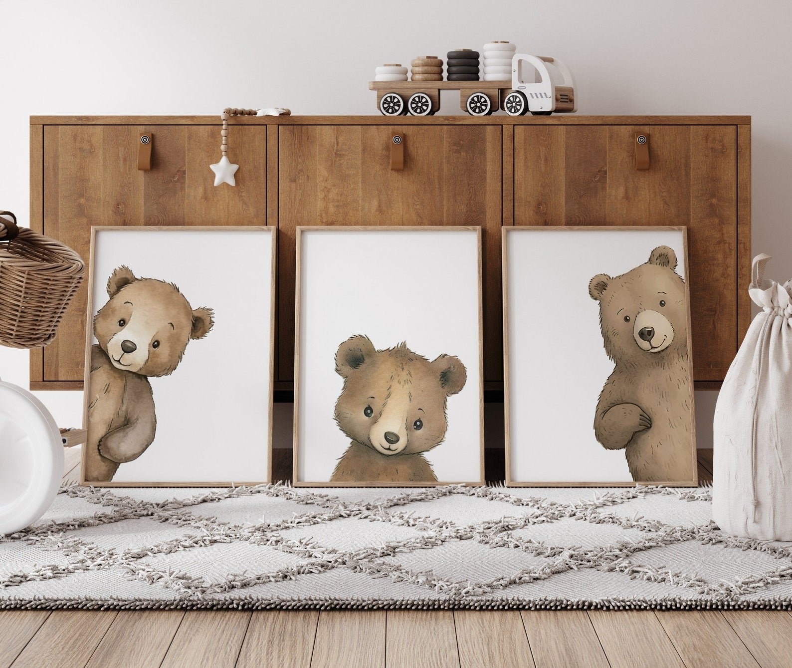 Cuadros Decorativos infantiles Modernos osos curiosos arte