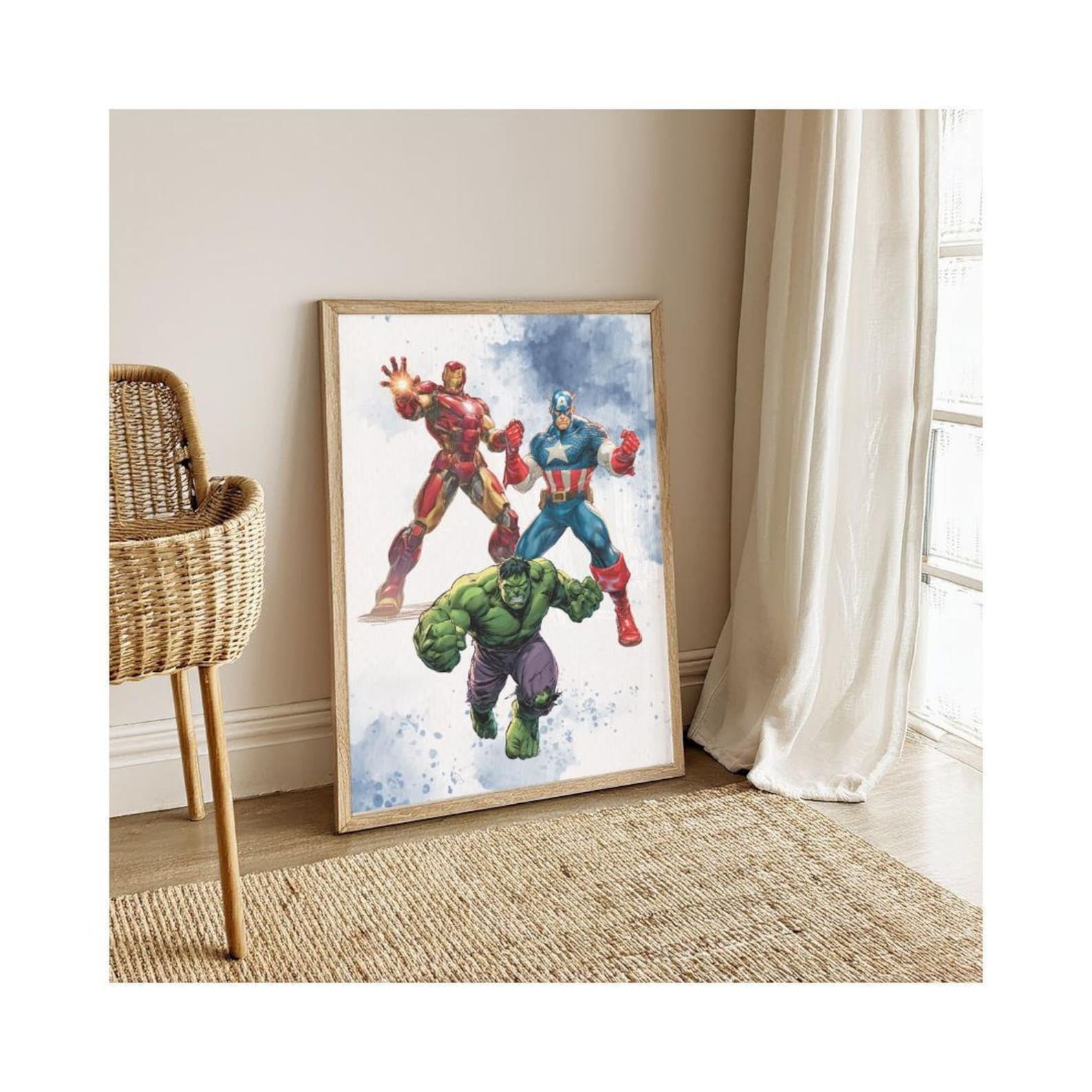 Cuadros Decorativos infantiles Modernos Superheroes con nombre