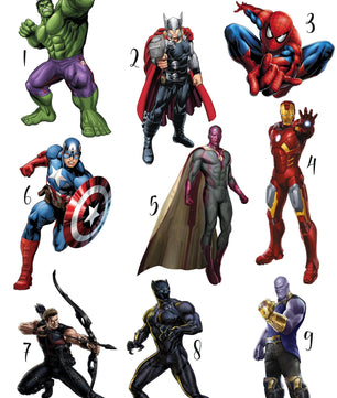 Cuadros Decorativos infantiles Modernos Superheroes Personajes personalizados con nombre