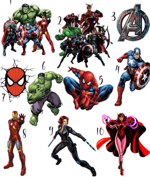 Cuadros Decorativos infantiles Modernos Superheroes Personajes personalizados con nombre