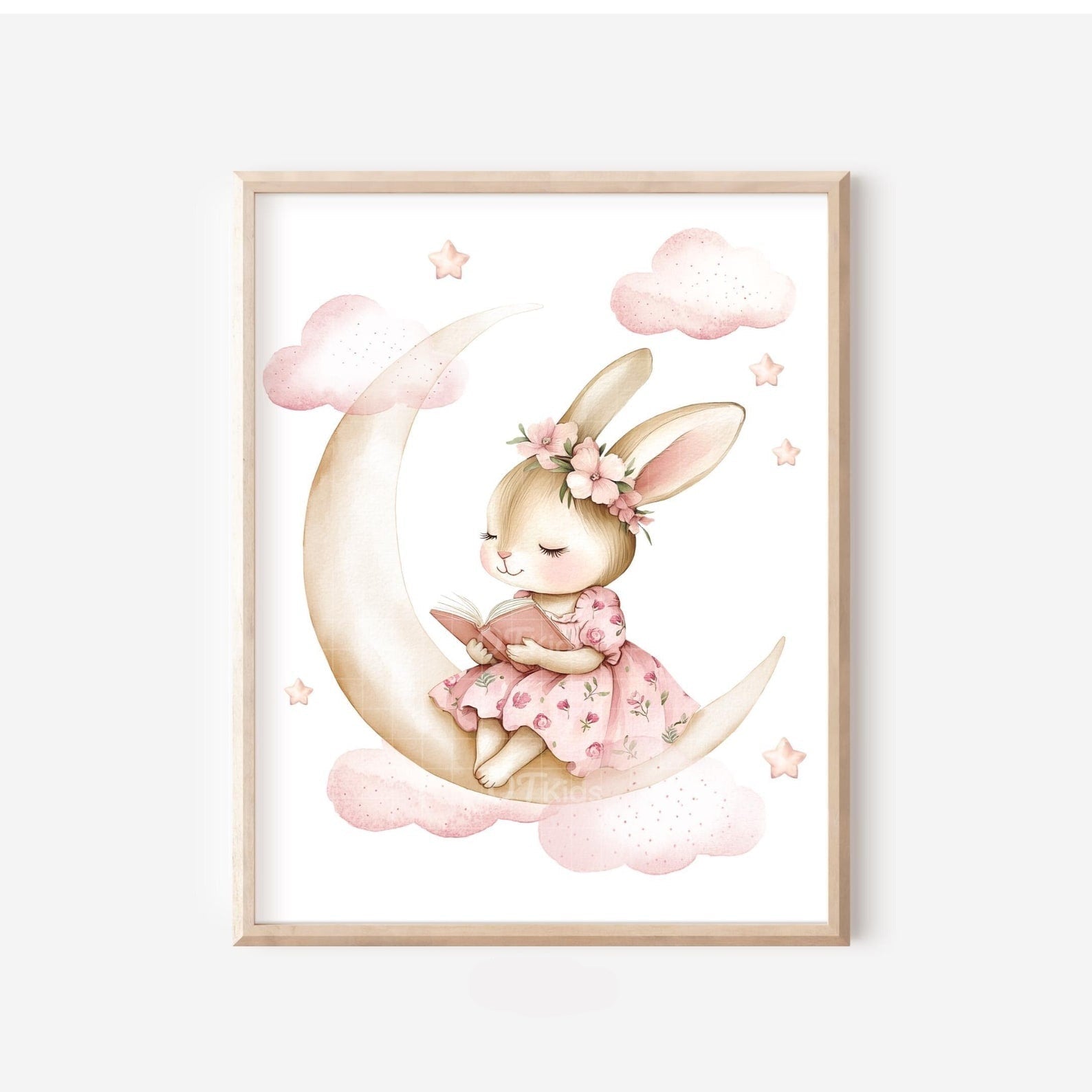 Cuadros Decorativos infantiles Modernos Coneja en el cielo con nubes