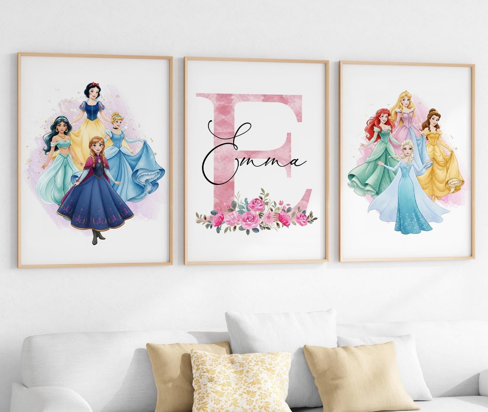 Cuadros Decorativos infantiles Modernos de princesas con nombre (Copia)