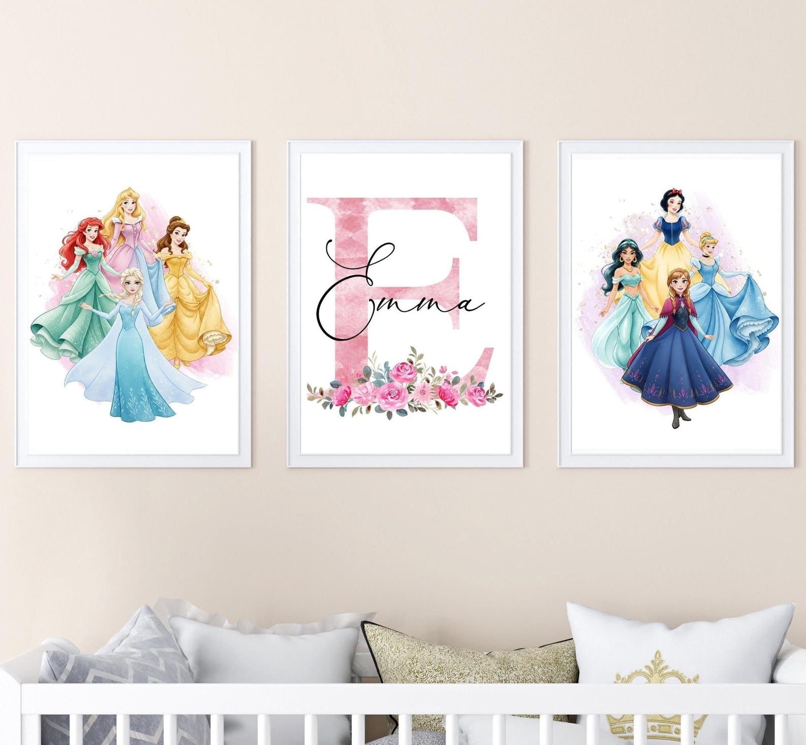 Cuadros Decorativos infantiles Modernos de princesas con nombre (Copia)