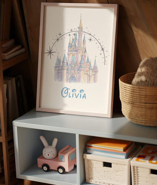 Cuadros Decorativos infantiles Modernos de princesas personalizadas con nombre