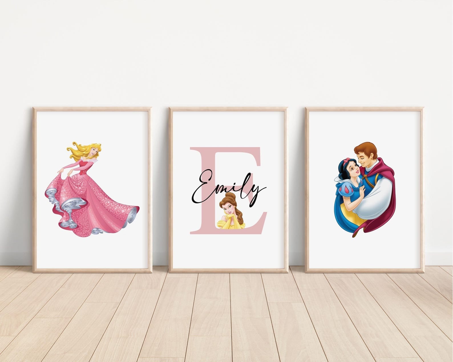 Cuadros Decorativos infantiles Modernos de princesas diseños variados con nombre