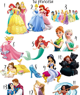 Cuadros Decorativos infantiles Modernos de princesas diseños variados con nombre