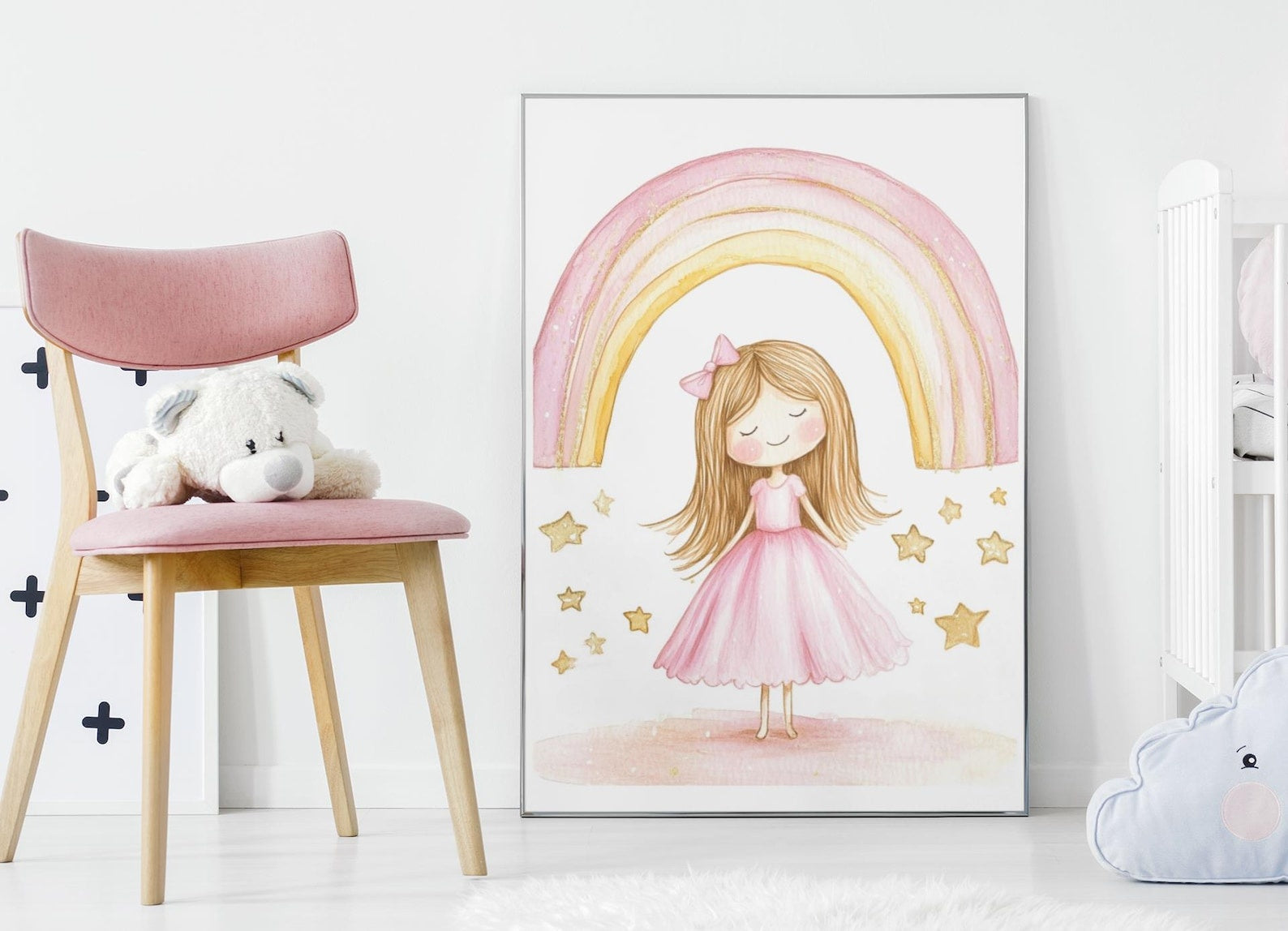 Cuadros Decorativos infantiles Modernos de princesas Castillo, unicornio