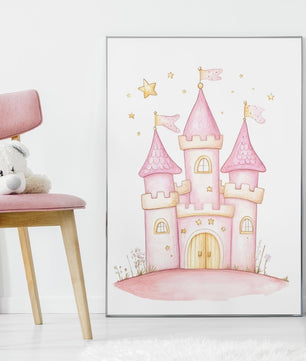 Cuadros Decorativos infantiles Modernos de princesas Castillo, unicornio