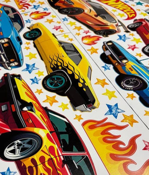 Vinilos decorativos Adhesivos infantiles de Pared Carro hot weels