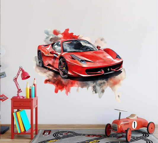Vinilos decorativos Adhesivos infantiles de Pared Carro lamborghini