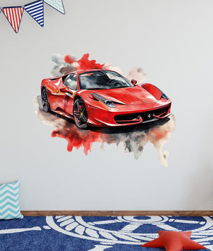 Vinilos decorativos Adhesivos infantiles de Pared Carro lamborghini