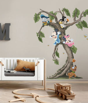 Vinilos decorativos Adhesivos infantiles de Pared mickey y sus amigos en arbol