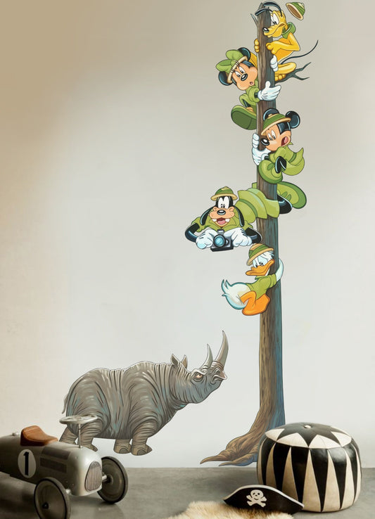 Vinilos decorativos Adhesivos infantiles de Pared mickey amigos exploradores