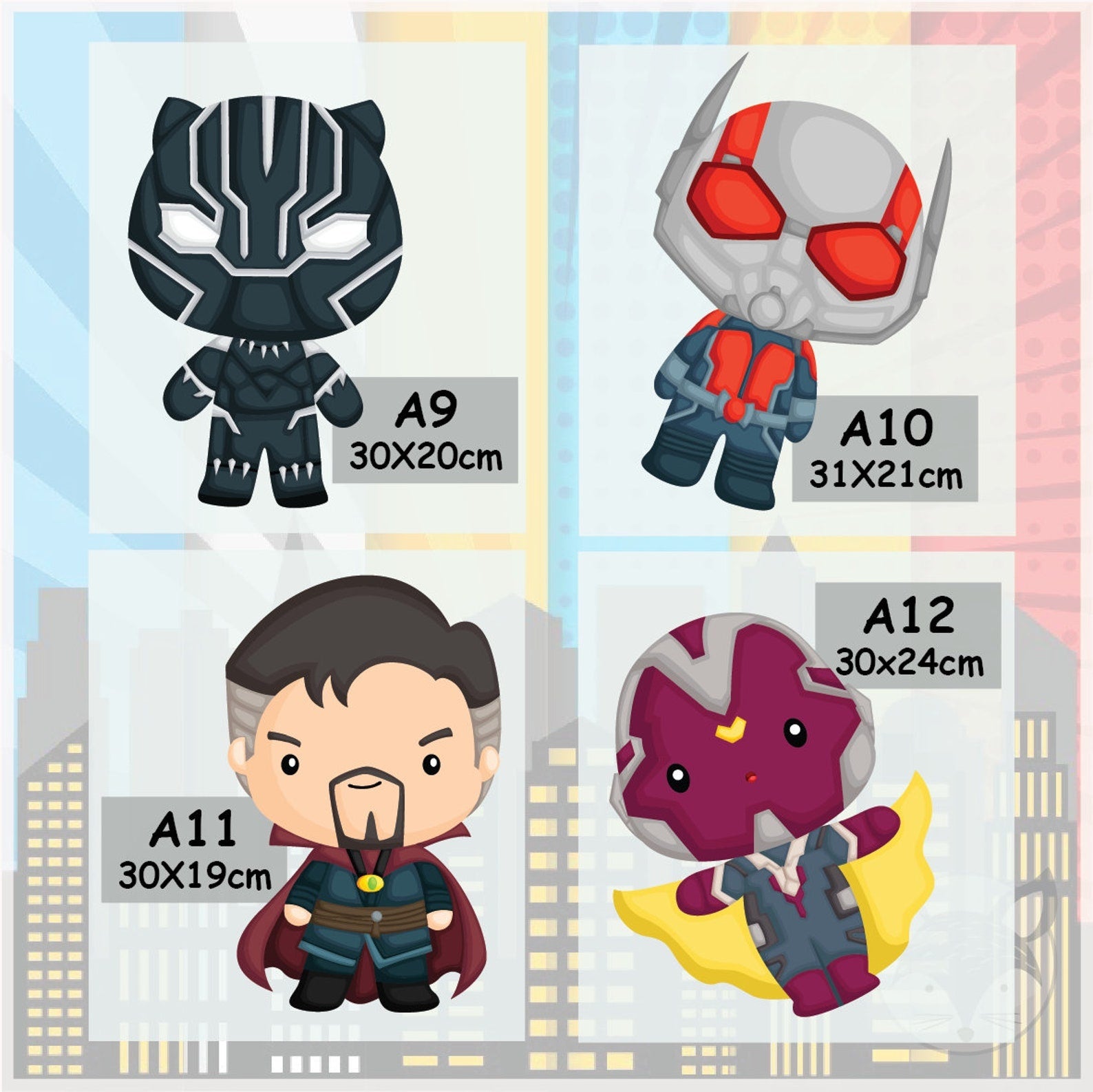 Vinilos decorativos Adhesivos infantiles de pared superheroes