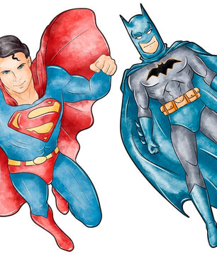 Vinilos decorativos Adhesivos infantiles de pared superheroes acuarela