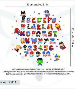 Abecedario Superheroes 2