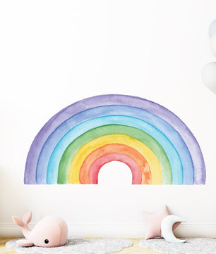 Vinilos decorativos Adhesivos infantiles de Pared arcoiris colorido acuarelado