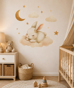 Vinilos decorativos Adhesivos infantiles de Pared Coneja dormilona