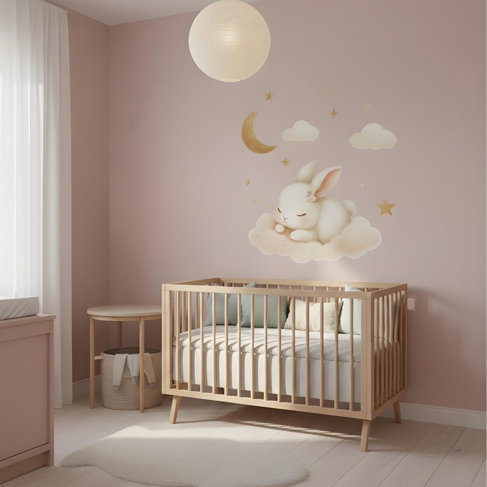 Vinilos decorativos Adhesivos infantiles de Pared Coneja dormilona