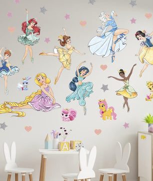 Vinilos decorativos Adhesivos infantiles de Pared princesas bailarinas