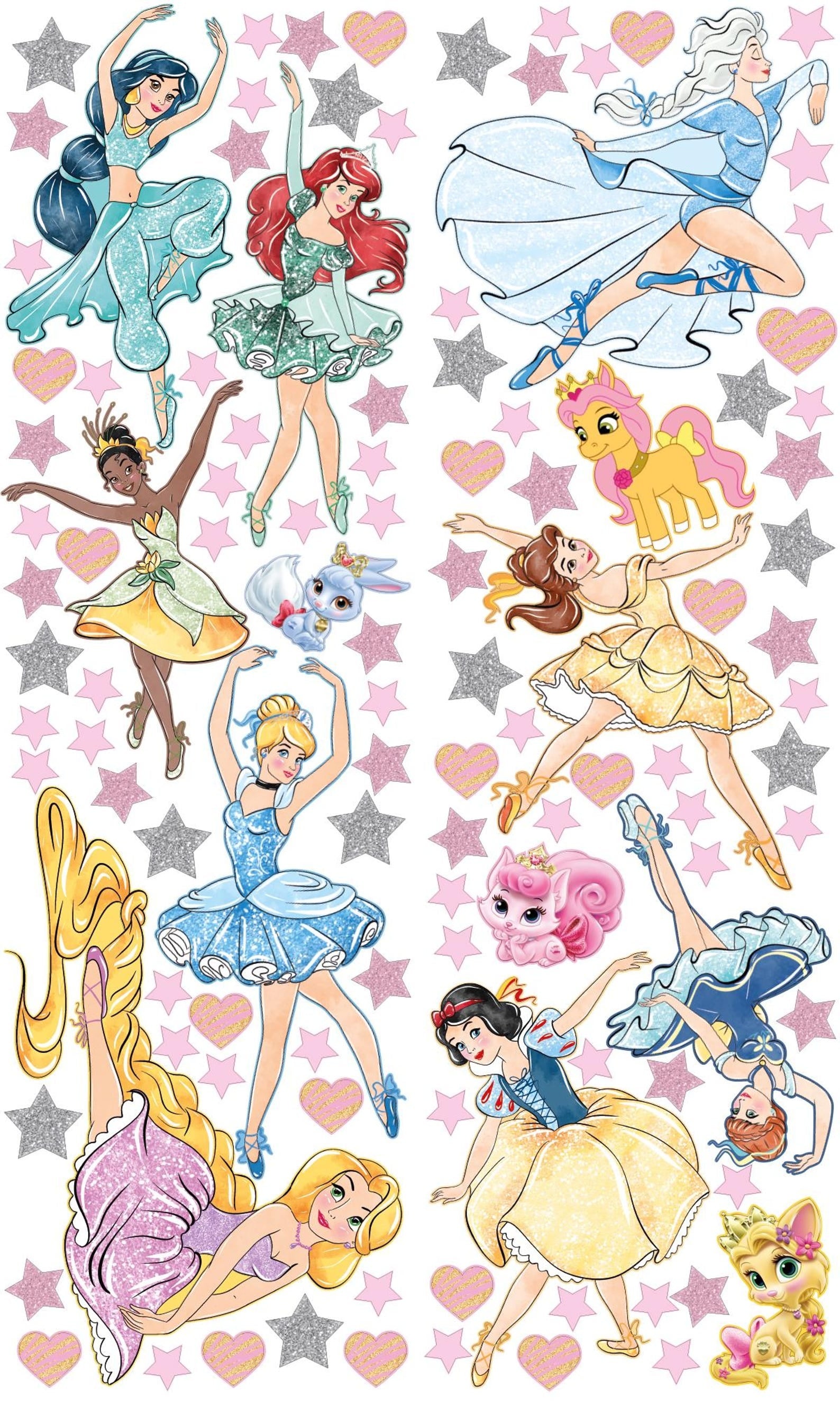 Vinilos decorativos Adhesivos infantiles de Pared princesas bailarinas