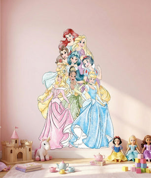 Vinilos decorativos Adhesivos infantiles de Pared princesas posando