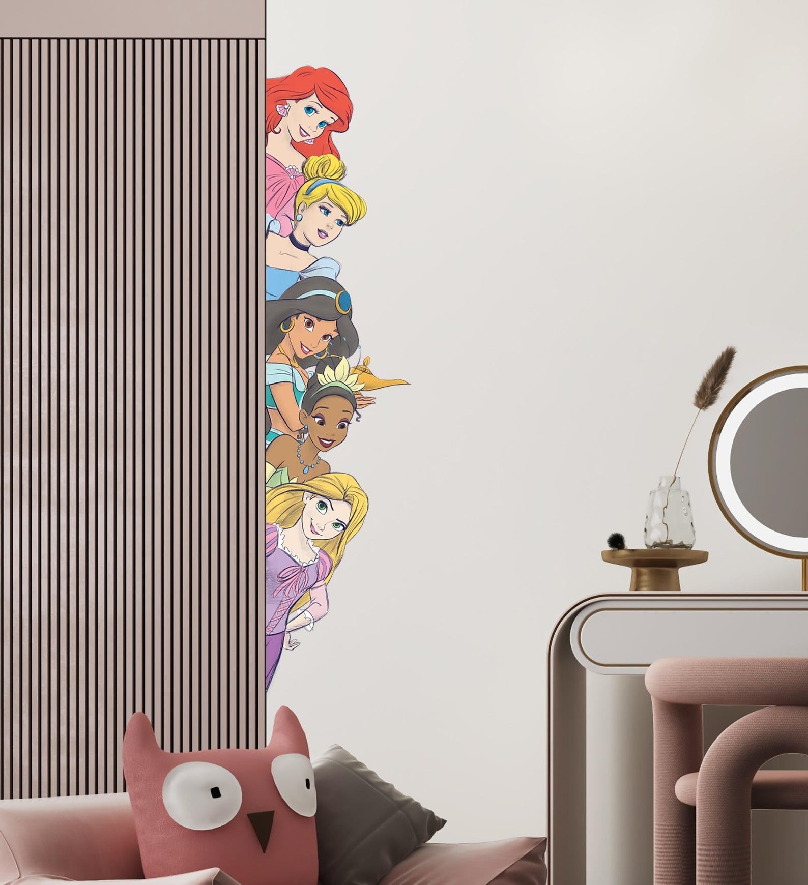 Vinilos decorativos Adhesivos infantiles de Pared princesas Asomadas