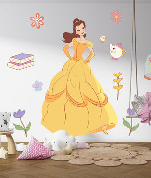 Vinilos decorativos Adhesivos infantiles de Pared princesas Bella