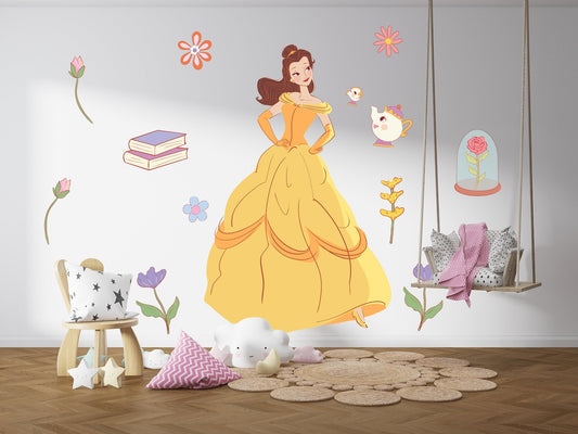 Vinilos decorativos Adhesivos infantiles de Pared princesas Bella