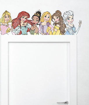 Vinilos decorativos Adhesivos infantiles de Pared princesas acuarela mitad