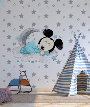 Vinilos decorativos Adhesivos infantiles de Pared mickey con estrellas