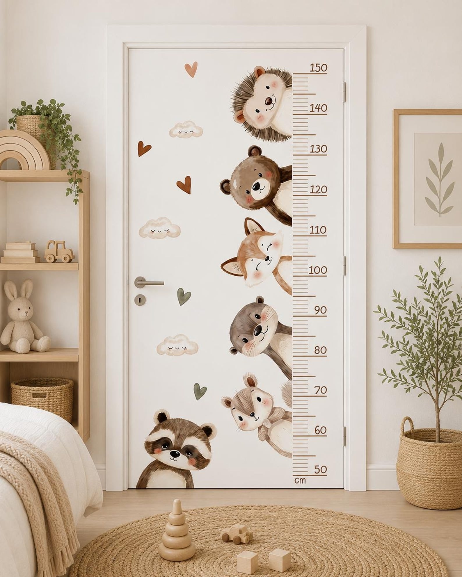 Medidor de altura infantil  animales cute