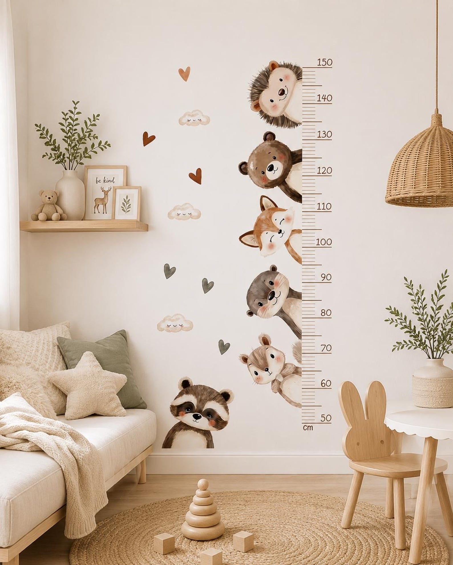 Medidor de altura infantil  animales cute