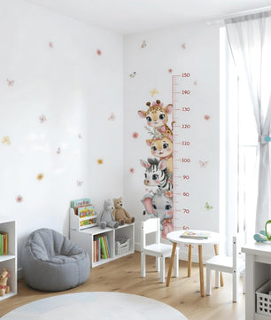 Medidor de altura infantil  animales cute rosados
