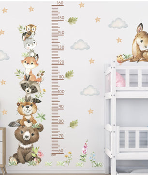 Medidor de altura infantil  animales del bosque