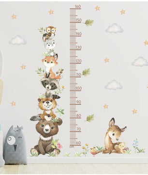 Medidor de altura infantil  animales del bosque