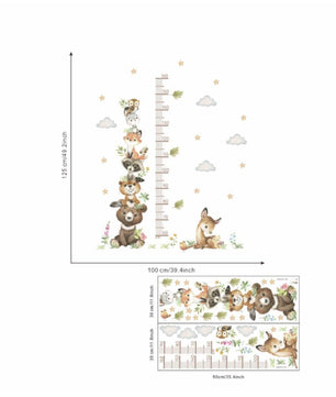 Medidor de altura infantil  animales del bosque