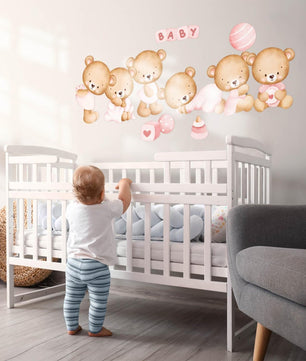 Vinilos decorativos Adhesivos infantiles de Pared de ositas cute